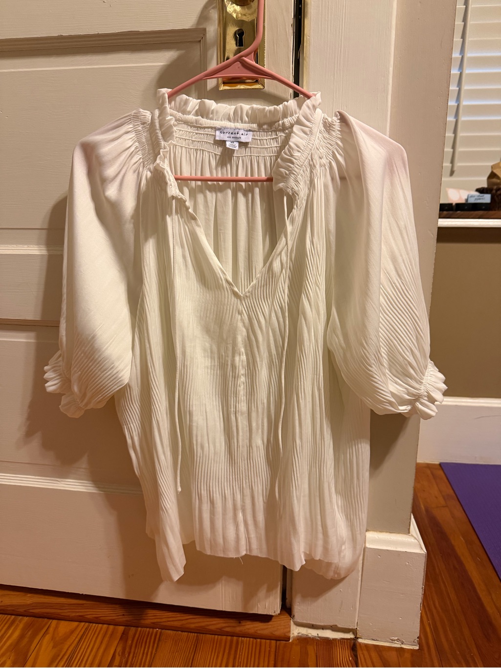 Current Air Angelica White Blouse Top Size Xs Preowned